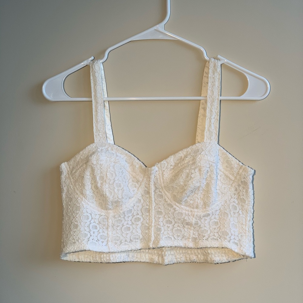 Lace bodice crop
